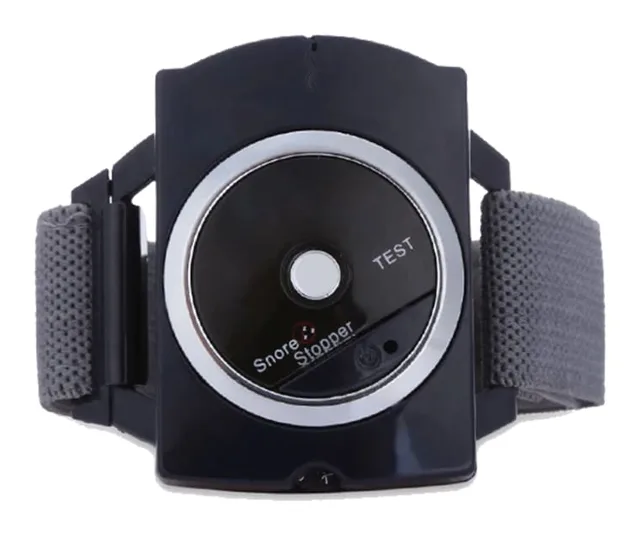 Sleep Connection anti-snore wristband with grey adjustable strap